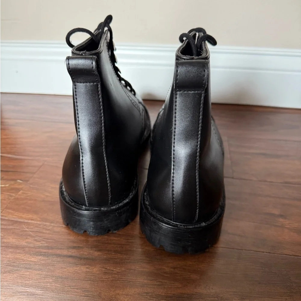 NWOT Damen Frost Paris Black Leather Cap Toe Men's Boots-Size 11